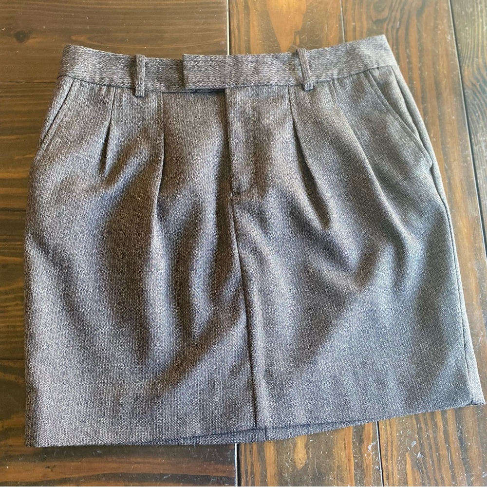 Gap Wool Blend Pleaated Front Short Skirt Women’s 6 Stretch